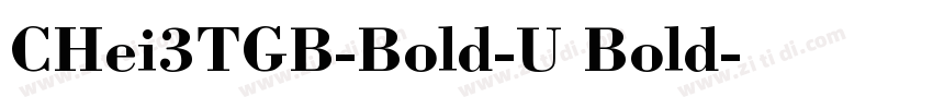 CHei3TGB-Bold-U Bold字体转换